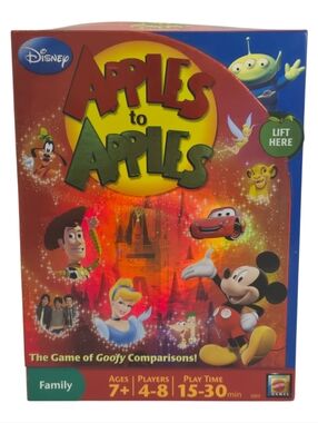 Disney Apples to Apples Card Family Game 2009 Mattel **COMPLETE**